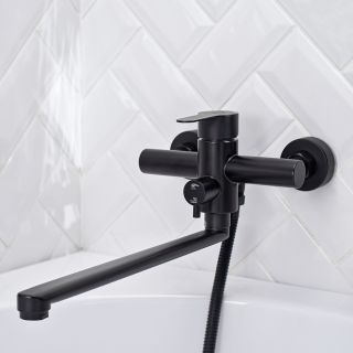 Смеситель для ванны с душем РМС SUS124BL-006EP чёрный